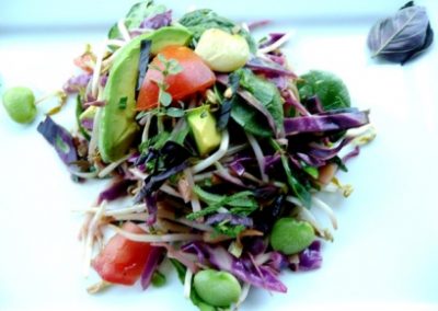 Zesty Cabbage Mung Sprouts with Avocado