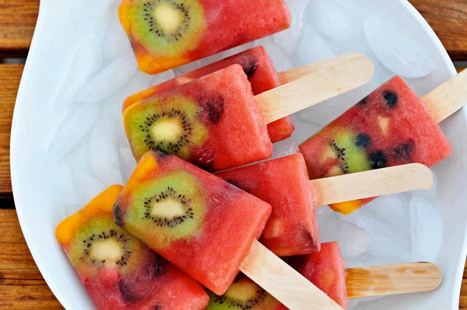 Summer time fruit popsicles